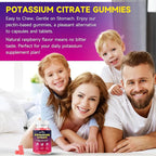 Potassium Citrate Gummies for Adults, Sugar-Free Potassium 1000mg Support Leg Cramps & Electrolyte Balance High Potency 60 Count