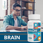 Corlia NADH 50mg + CoQ10 200mg + D-Ribose 150mg Supplement, Enhance NAD+ Supplement for Energy, Fatigue, Reduced Nicotinamide Adenine Dinucleotide, 360 Veggie Capsules