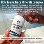 Trace Mineral Complex | Full Spectrum Minerals | Ionic Liquid Mineral Drops for Water | Electrolytes, Hydration Supplement | 2 fl oz Glass Bottle