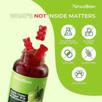 NEWELLME ACV Gummies with the Mother & B12 – Sugar-Free, Great-Tasting Vegan Gummies for Digestion, Metabolism & Daily Energy Support, 60 Count