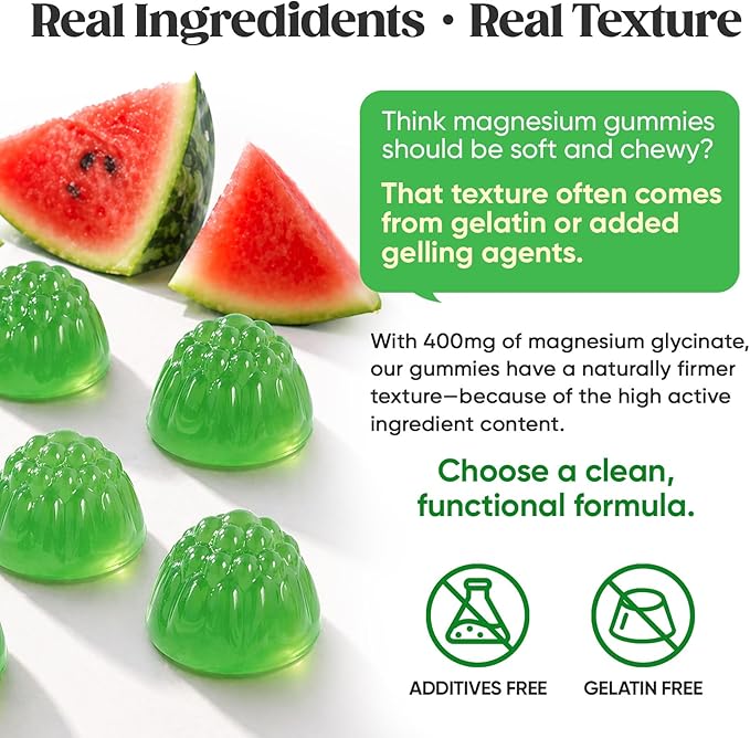 60 Day Supply Magnesium Glycinate 400mg Gummies with Ashwagandha, L-Theanine, CoQ10, Vitamin D3 & B6, Sugar Free Magnesium Gummies for Adults & Kids, Stress Relief, Sleep & Calm, Vegan, Gluten Free
