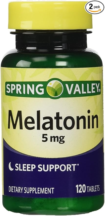 Spring Valley Melatonin 5mg Twin Pack, 120 Count (Pack of 2)