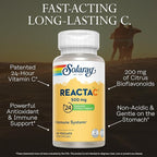 SOLARAY ReactaC Vitamin C 500mg - Patented 24-Hour Immune Support Supplement - Vitamin C with Bioflavonoids and Rutin - Antioxidant and Immune Defense - Vegan, 60-Day Guarantee - 60 Servings