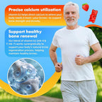 2 Pack Sugar-Free Vitamin K2 Gummies, Dual Formula Vitamin K2 Supplement with MK-7 & MK-4, Supports Bone Health, Gluten-Free, Non-GMO, Sugar-Free, Strawberry Flavor, 120 Gummies
