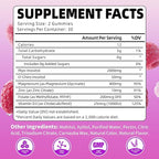 Myo-Inositol & D-Chiro Inositol Gummies, 40:1 Ratio Inositol Supplement with Vitamin D3, Magnesium Glycinate, Folate & Zinc, for Female Health & Wellness, Raspberry Flavor, 60 Count