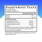 Seeking Health Fish Oil 400mg EPA / 400mg DHA Norwegian Fish Oil Tested for Purity. 60 Softgels