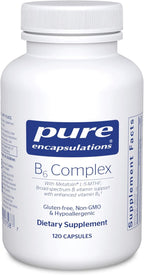 Pure Encapsulations B6 Complex - Supports Nervous System & Brain Health* - Includes B Vitamins - Contains Enriched Vitamin B6 - Non-GMO & Gluten Free - 120 Capsules