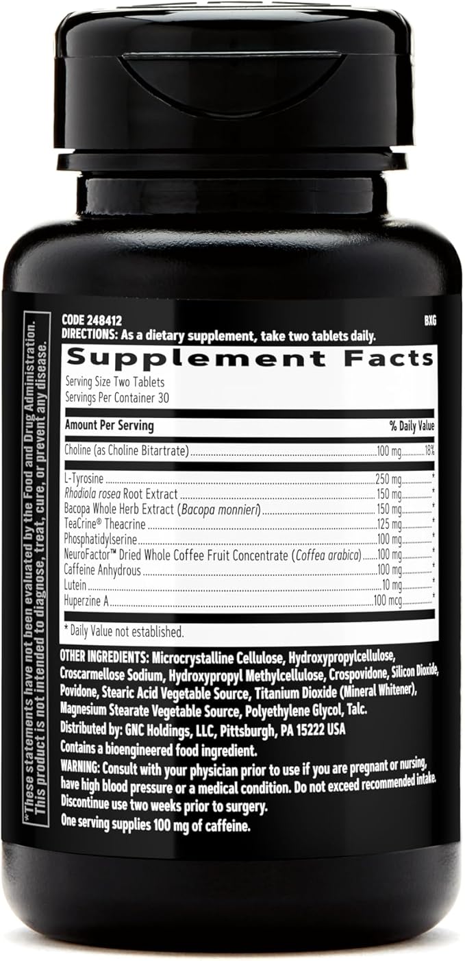 GNC AMP Amplified Focus, 60 Tablets, Fuels Mental Clarity