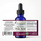 Vitamin B9 Folic Acid Liquid Drops – Made in USA - Liquid Folate Drops - Prenatal Vitamin - High Poteny Fast Absorption Great for Men, Women, Elderly, and Children. 1oz - Bulk Sizes Also Available