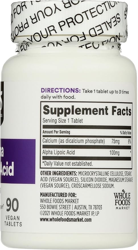 365 by Whole Foods Market, Alpha Lipoic Acid 100mg, 90 Count
