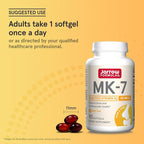 Jarrow Formulas MK-7 90 mcg - Bioactive Form of Vitamin K2-90 Servings (Softgels) - for Bone & Cardiovascular Health - Vitamin K2 MK-7 Dietary Supplement - Gluten-Free