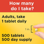 Nature Made Vitamin C 500 mg, Dietary Supplement for Immune Support, 500 Tablets, 500 Day Supply