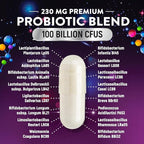 Probiotics for Digestive Health - Probiotic Blend 100 Billion CFU Per Capsule - 16 Premium Strains & Prebiotics for Women & Men, Occasional Constipation, Gas, Gut, Immune Health Support - 30 Capsules
