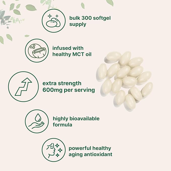 Micro Ingredients Alpha Lipoic Acid 600mg with MCT Oil, 300 Softgels | ALA Supplement for Liver, Antioxidants, Nerve, Cardiovascular Health Support | Non-GMO, Gluten-Free, Soy-Free