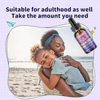 Kids Magnesium Liquid Drops-Magnesium Glycinate Liquid for Kids Supplement-w/L-theanine, Omega-3, Vitamin B6, D3 - for Sleep, Relaxation, Brain, Bones - Lemon Flavor, 4 Fl Oz