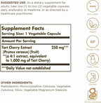 Solgar Tart Cherry 1000 mg, 90 Vegetable Capsules (Pack of 2) - Antioxidant with Quercetin, Chlorogenic Acid & Anthocyanins Compounds - Non-GMO, Vegan, Gluten Free, Dairy Free - 180 Total Servings