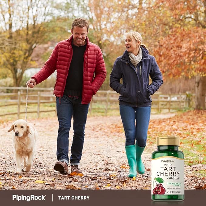Piping Rock Tart Cherry Extract Capsules | 200 Pills | Ultra Strength | Non-GMO, Gluten Free Supplement