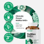 Vitasave NiaMax NAD+ Supplement – 300mg Niacinamide Riboside per Capsule – High-Potency NAD+ Precursor for Energy, Healthy Aging & Metabolic Function – Vegan, Non-GMO, Gluten-Free (90 Capsules)