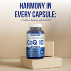 CoQ10 200mg Capsules | Vegan Friendly Coenzyme Q10 200mg from Easy Absorption Ubiquinone Supplement for Skin Heart and Energy Support | Made in The USA in cGMP Facilities (200 Servings)