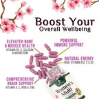 Multivitamin for Women - Essential Daily Womens Multivitamins with Calcium, Folic Acid, Vitamin A, C, D, E, B Vitamins, Zinc and Iron - Energy, Focus & Immune Support, Bottled In USA - 60 Softgels