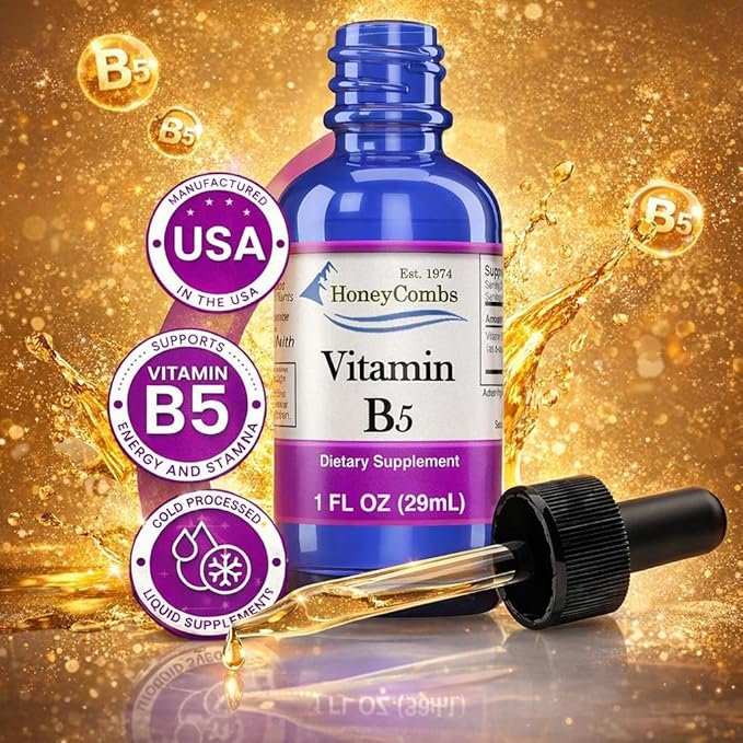HoneyCombs Vitamin B5 Extract Alcohol Free (Liquid), 1 oz