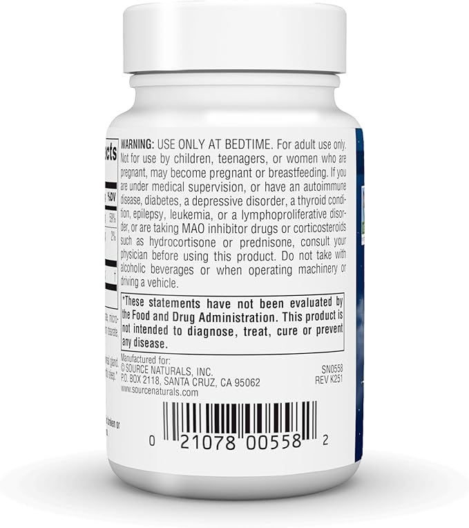 Source Naturals Melatonin, Helps Promote Sleep* - 5 mg - 240 Tablets