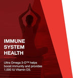 PROTOCOL FOR LIFE BALANCE Ultra Omega 3-D - 600mg EPA, 300mg DHA & 1,000 IU Vitamin D3 - Fish Oil for Brain Support - EPA DHA Omega Supplement - Non-GMO & Halal - 90 Softgels