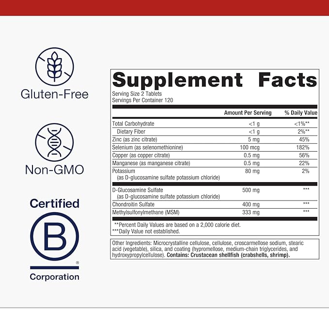 Metagenics ChondroCare - Joint Support with Glucosamine, Chondroitin & MSM - Supports Mobility, Cartilage & Knee Comfort - Antioxidant Mineral Complex - Gluten-Free - cGMP Certified - 240 Tablets