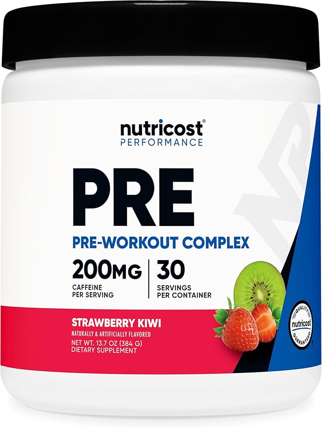 Nutricost Pre-Workout Powder (Strawberry Kiwi) 30 Servings - GMO-Free, Gluten-Free, Vegetarian