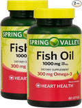Omega 3 Fish Oil 1000mg – 60 Softgels, Omega-3 Supplements for Women and Men, Fish Oil Fatty Acid, Daily Essential Supplement (Pack of 2)