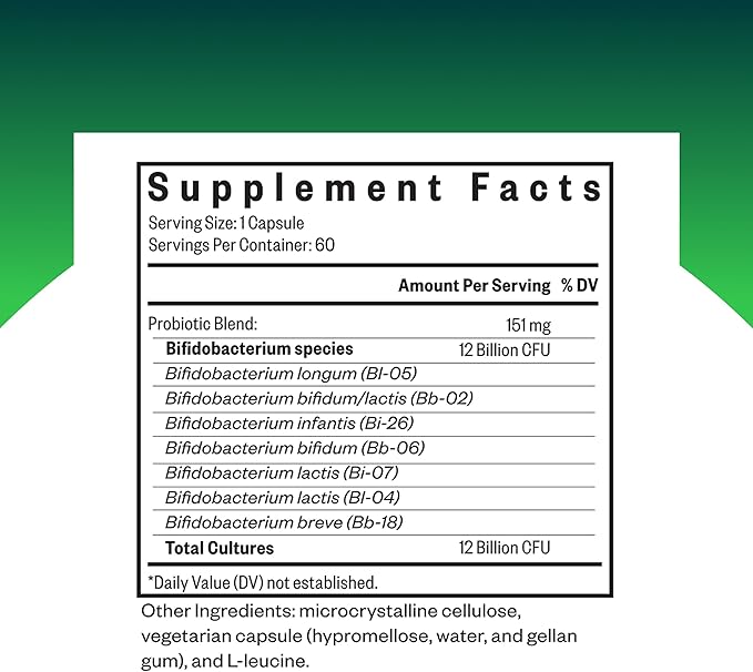 Seeking Health ProBiota Bifidobacterium, 60 Capsules, Probiotic Supplement for Digestive Health, Bifido Only, Vegan- and Vegetarian-Friendly, Supports Colon Health and Immune System*