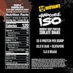 Mutant Hardcore ISO Whey Protein Isolate Powder Acts Fast to Help Recover, Build Muscle, Bulk and Strength, 5 lb - Triple Chocolate