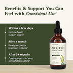 Sandhu's Mullein Drops for Lungs | Mullein Leaf Extract Supplement for Immune, Lung & Respiratory Health Support | Alcohol Free, Natural Herbal Tincture | 4 fl oz, 2 Months Supply