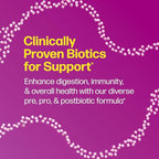 Culturelle® Complete 3-in-1 Biotics Mini-Chews Daily Probiotic for Digestive Health with Prebiotics and Postbiotics for Gut Balance, Mixed Berry Flavor, 28 Count