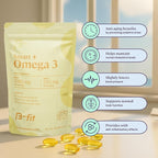 B-FIT Omega 3 Fish Oil - 180 Odorless Softgels from Norwegian Salmon - Heart, Brain & Joint Support- 1800 mg with 1080 mg EPA & 720 mg DHA - 60-Day Supply