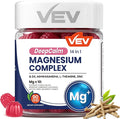 VEV Deep Calm Magnesium Complex 14-in-1 Gummies – 90 Count (Pack of 1) – with D3, Ashwagandha, L-theanine, Zinc – No Added Sugar Vegan Magnesium Glycinate Gummies – Magnesium Complex for Women and Men
