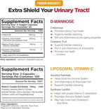 Ultimate Urinary Tract Health Bundle – D Mannose and Liposomal Vitamin C, with Cranberry, Ascorbyl Palmitate, Enhanced Absorption Formula, Detox, Dietary Supplement, Bladder Support