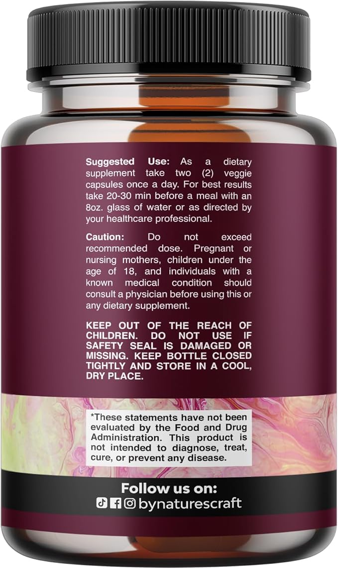 D Mannose Capsules for Urinary Tract Health - High Potency D-Mannose with Cranberry Juice Powder & Dandelion for Urinary Tract Health for Women Fast Acting Super Concentrated Cranberry - 60 Count
