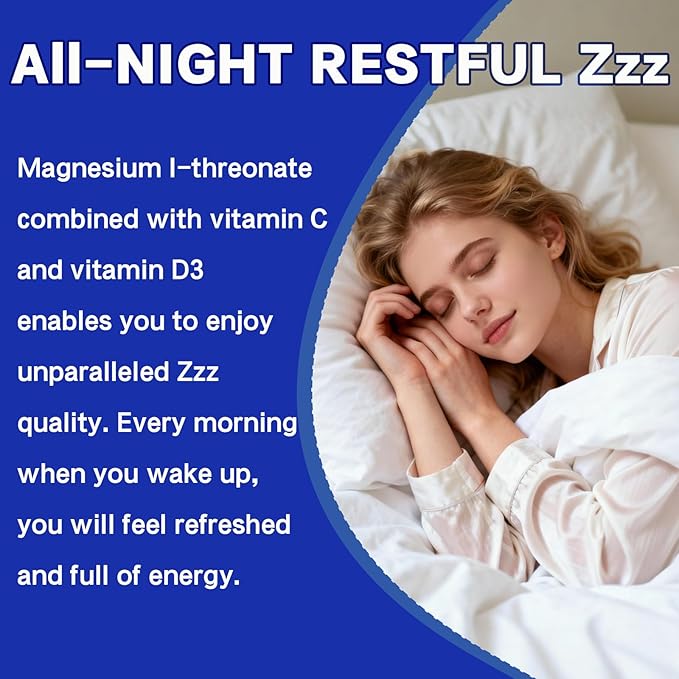 Magnesium L-threonate Supplement 2000mg,Magnesium Threonate with Vitamin C & Vitamin D3,High-Absorption,Max Potency,Support Clarity,Zzz &Immune,Non-GMO & Gluten Free,120 Capsules (Pack of 1)
