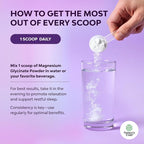 High Absorption Magnesium Glycinate Powder - Vegan Magnesium Powder for Sleep Relaxation & Regularity - Drink Mix Non-GMO Gluten Free & No Artificial Flavors (Honey Lemon) - 136g