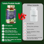 Totaria 2Pack Organic Saw Palmetto - Prostate Health Supplements for Men with Ashwagandha Root, Stinging Nettle, Pumpkin Seed, Prostate Defend Propnietary Blend, DHT Blocker, 240 Count