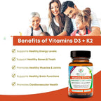 Life Infused Vitamin D3 + K2 Supplement with Zinc & Enzymes — 3000 IU D3, MK-7 K2, Immune & Bone Support, Enhanced Absorption, Non-GMO Vegan Capsules, 90 Count
