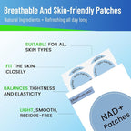NAD+ Patches for Women & Men with Nicotinamide and Resveratrol-30 Patches, Premium 8-Hour Extended-Release Formula, Vegan