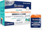 Biostime Baby Probiotic for Kids with HMO & Prebiotic Fiber | Immune Support | Constipation Relief and Digestion Support Probiotics for Kids, Toddlers and Infants - 28 Powder Packets