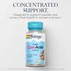 SOLARAY Super CranActin Cranberry Extract 400mg | Healthy Urinary Tract Support | with Added Vitamins | 60 VegCaps