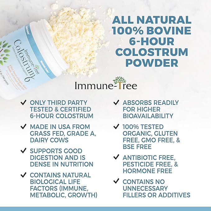 100% Pure Bovine Colostrum Powder (Grass-Fed) | High IgG for Immune Support & Gut Health | Anti-Aging | Colostrum Supplement for Adults & Kids | 2.2lb | 661 Servings