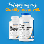 Nutricost Zinc Picolinate 50mg, 240 Vegetarian Capsules (3 Bottles) - Gluten Free and Non-GMO