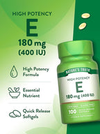 Nature's Truth Vitamin E Softgels | 400 IU 180mg | 100 Count | Non-GMO & Gluten Free Supplement