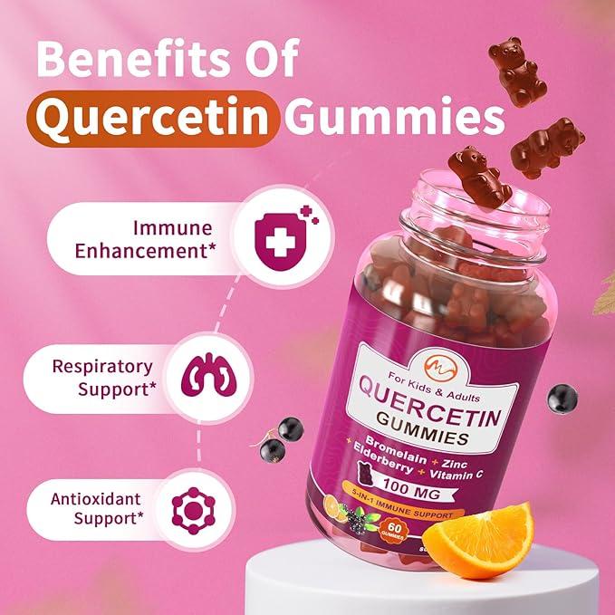 M inch Beet Root Gummies & Quercetin Gummies - Blood* Pressure Support & Immune Support