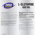 NOW Foods L-Glutamine 1,000 Milligram, 120 Capsules